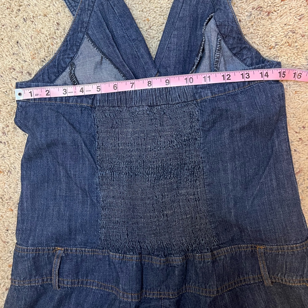 AKIRA Red Label Denim Halter Romper Size L - Picture 10 of 11